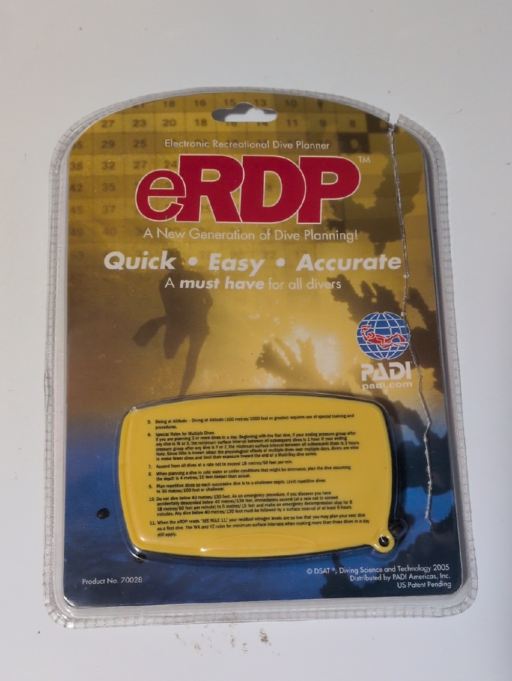 eRDP Electronic Recreational Dive Planner - Yellow